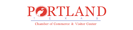 logo for the portland chamber of commerce in portland, texas