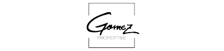 logo for gomez properties in corpus christi, texas