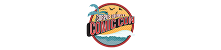 logo for corpus christi comic con in corpus christi, texas