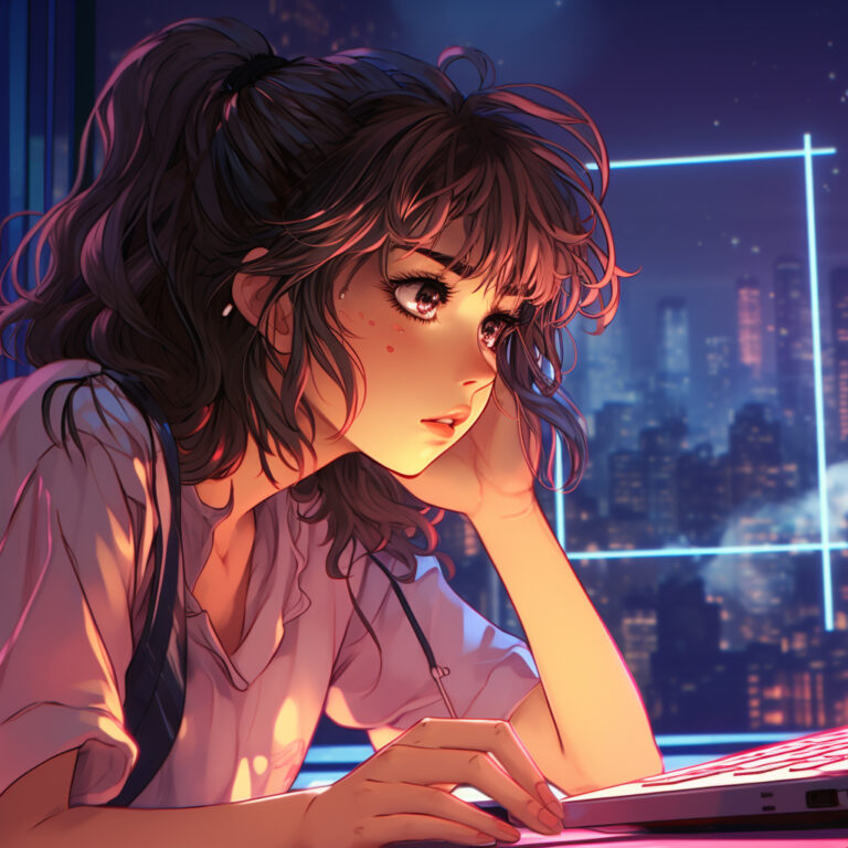 anime girl working on website SEO maintenance