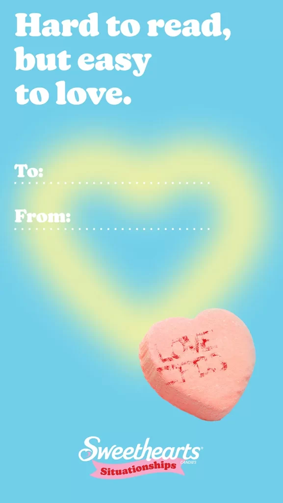sweethearts situationship card message graphic