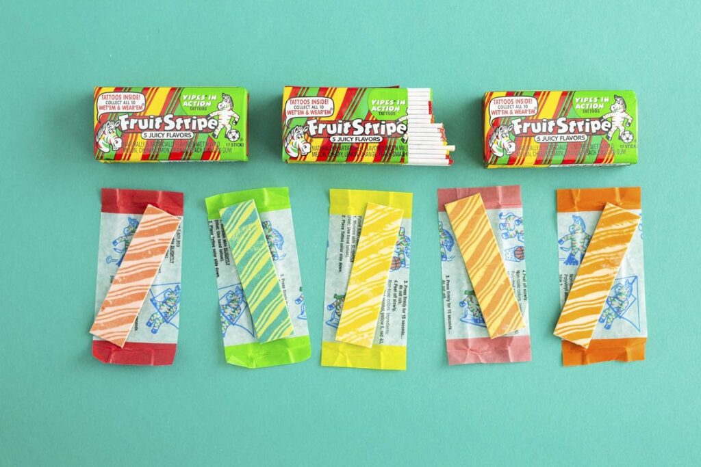 Fruit Stripe Gum and Packaging