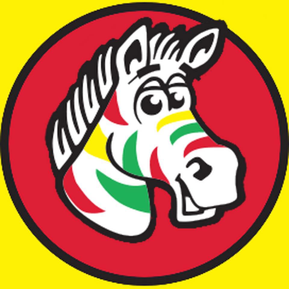 fruit stripe gum zebra mascot logo