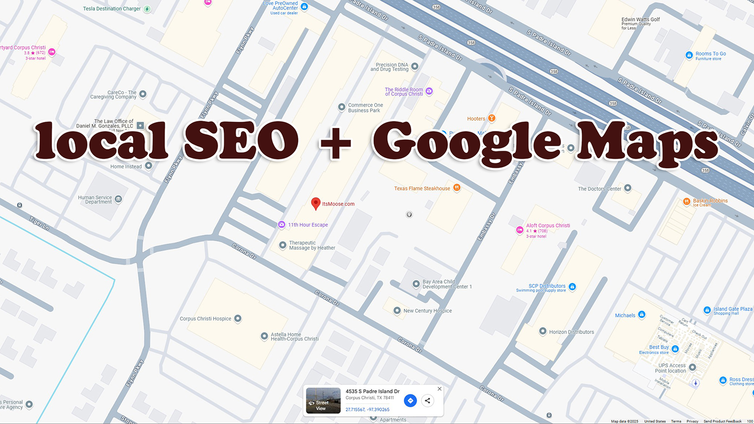 itsmoose local seo and google maps screenshot