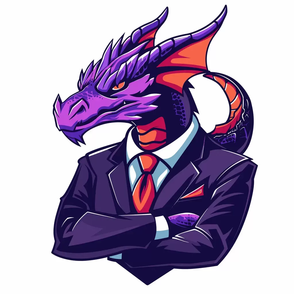 graphic of dragon lawyers logo design
